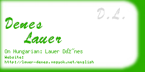 denes lauer business card